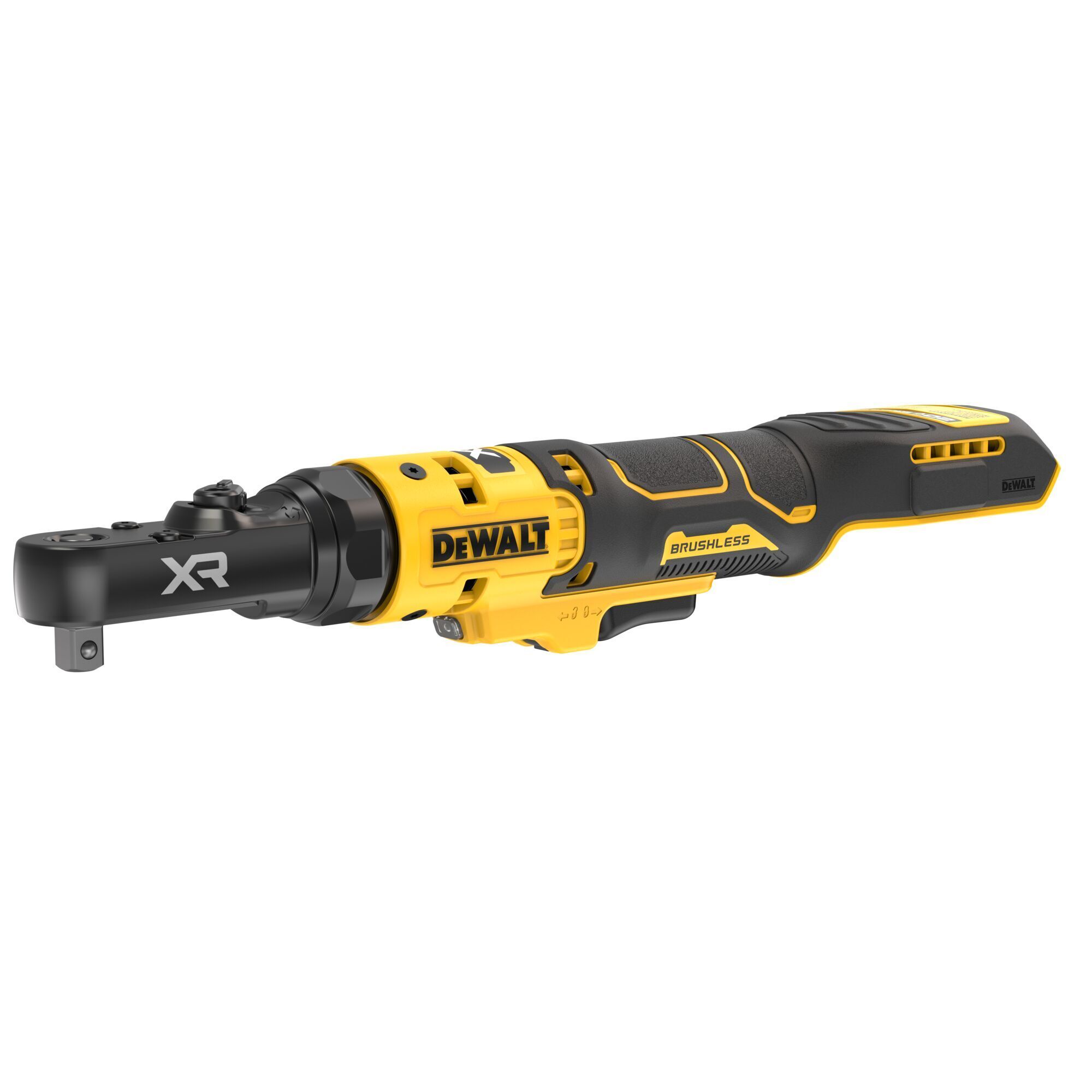 DEWALT 20V MAX XR Brushless Cordless 1/4in. & 3/8in. Sealed Head Ratchet, Tool Only, Interchangeable Anvils, 450 RPM, Model# DCF520B
